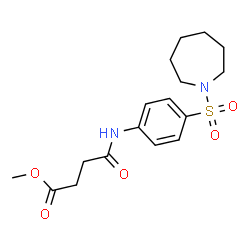 Methyl 4-{[4-(1-azepanylsulfonyl)phenyl]amino}-4-oxobutanoate结构式