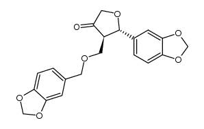 (4R,5S)-5-(3,4-methylenedioxyphenyl)-4-[(3,4-methylenedioxyphenyl)methoxymethyl]dihydro-3(2H)-furanone Structure