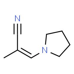 2-Propenenitrile,2-methyl-3-(1-pyrrolidinyl)-(9CI) Structure