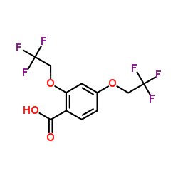 2,4-Bis(2,2,2-trifluoroethoxy)benzoic acid Structure