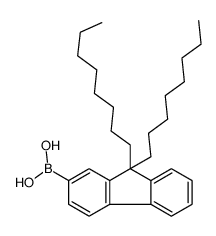 (9,9-二辛基-9H-芴-2-基)硼酸结构式