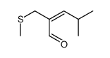 4-methyl-2-methyl thiomethyl-2-pentenal structure