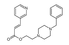 2-(4-benzylpiperazin-1-yl)ethyl (E)-3-pyridin-3-ylprop-2-enoate结构式