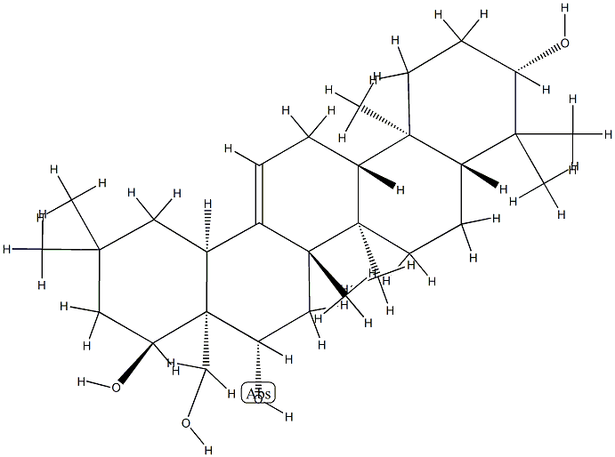 Olean-12-ene-3β,16β,22α,28-tetrol structure