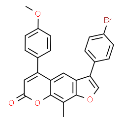 3-(4-bromophenyl)-5-(4-methoxyphenyl)-9-methylfuro[3,2-g]chromen-7-one Structure