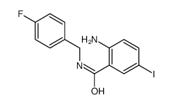 2-amino-N-[(4-fluorophenyl)methyl]-5-iodobenzamide结构式