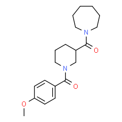 1-{[1-(4-methoxybenzoyl)-3-piperidinyl]carbonyl}azepane结构式