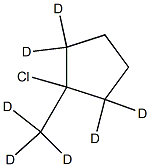 1-Chloro-1-[(2H3)methyl](2,2,5,5-2H4)cyclopentane structure