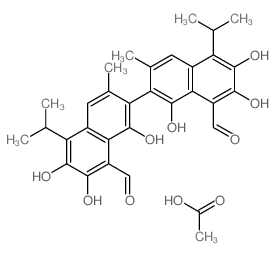 GOSSYPOL, ACETATE (SALT) Structure