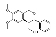 ((3R,4R)-6,7-Dimethoxy-3-phenyl-isochroman-4-yl)-methanol Structure