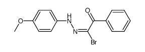 1-bromo-2-phenylglyoxal 1-(p-methoxyphenyl)hydrazone Structure