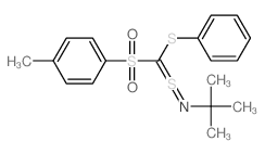 tert-butylimino-[(4-methylphenyl)sulfonyl-phenylsulfanylmethylidene]-λ4-sulfane Structure