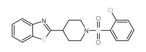 Piperidine, 4-(2-benzothiazolyl)-1-[(2-chlorophenyl)sulfonyl]- (9CI) structure