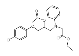 {[2-Acetoxy-3-(4-chloro-phenoxy)-propyl]-phenyl-amino}-acetic acid ethyl ester Structure