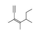 3,4,5-trimethylhept-3-en-1-yne结构式