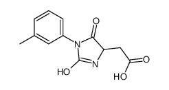 2-[1-(3-methylphenyl)-2,5-dioxoimidazolidin-4-yl]acetic acid Structure