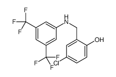 2-[[3,5-bis(trifluoromethyl)anilino]methyl]-4-chlorophenol结构式