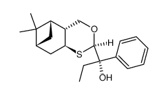 (1S,2R,5R,7S,9R)-5-[(1'S)-1'-hydroxy-1'-phenylpropyl]-10,10-dimethyl-4-oxa-6-thiatricyclo[7.1.1.02,7]undecane Structure