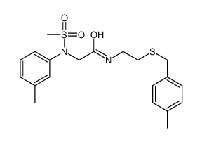 2-(3-methyl-N-methylsulfonylanilino)-N-[2-[(4-methylphenyl)methylsulfanyl]ethyl]acetamide结构式