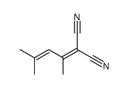 2-Cyano-3,5-dimethyl-2,4-hexadienonitril结构式