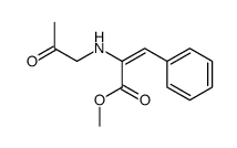 methyl 2-(2-oxopropylamino)-3-phenylprop-2-enoate Structure