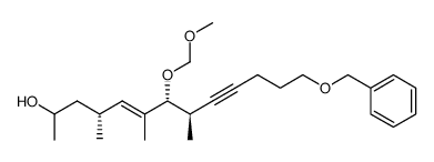 (2RS,4R,5E,7R,8R)-13-benzyloxy-7-methoxymethoxy-4,6,8-trimethyltridec-5-en-9-yn-2-ol Structure