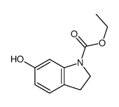 Ethyl 6-hydroxy-1-indolinecarboxylate结构式