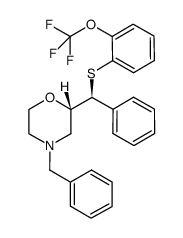 (2S)-4-(phenylmethyl)-2-[(S)-phenyl({2-[(trifluoromethyl)oxy]phenyl} thio)methyl]morpholine Structure