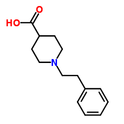 1-(2-Phenylethyl)-4-piperidinecarboxylic acid structure