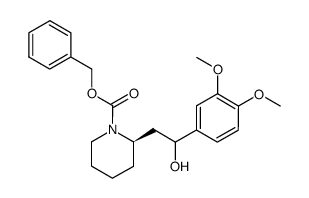 (2R)-N-(Carbobenzyloxy)-2-[(2RS)-2-(3,4-dimethoxyphenyl)-2-hydroxyethyl]piperidine结构式