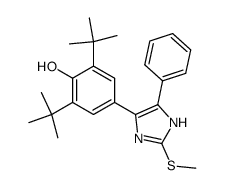 2,6-Di-tert-butyl-4-(2-methylsulfanyl-5-phenyl-1H-imidazol-4-yl)-phenol Structure