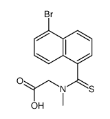 2-[(5-bromonaphthalene-1-carbothioyl)-methylamino]acetic acid Structure