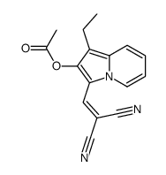 [3-(2,2-dicyanoethenyl)-1-ethylindolizin-2-yl] acetate结构式