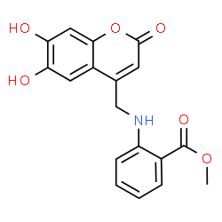 Methyl 2-{[(6,7-dihydroxy-2-oxo-2H-chromen-4-yl)methyl]amino}benzoate结构式