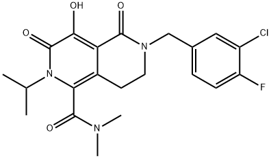6-(3-Chloro-4-fluorobenzyl)-4-hydroxy-2-isopropyl-N,N-dimethyl-3,5-dioxo-2,3,5,6,7,8-hexahydro-2,6-naphthyridine-1-carboxamide Structure