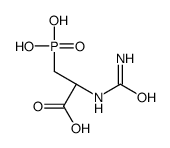 (2R)-2-(carbamoylamino)-3-phosphonopropanoic acid结构式