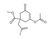 3-Acetoxy-1-(2-iodo-allyl)-5-oxo-cyclohex-3-enecarboxylic acid methyl ester Structure