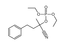 (2-cyano-4-phenylbutan-2-yl) diethyl phosphate Structure