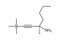 (3R)-3-methyl-1-trimethylsilylhept-1-yn-3-amine结构式