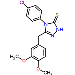 4-(4-CHLORO-PHENYL)-5-(3,4-DIMETHOXY-BENZYL)-4H-[1,2,4]TRIAZOLE-3-THIOL结构式