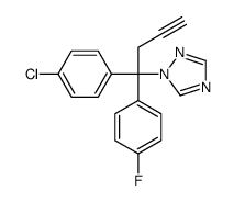 1-[1-(4-chlorophenyl)-1-(4-fluorophenyl)but-3-ynyl]-1,2,4-triazole结构式