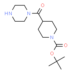 4-(PEPERAZINE-1-CARBONYL)-PIPERIDINE-1-CARBOXYLIC ACID TERT-BUTYL ESTER Structure