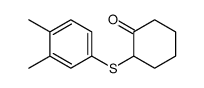 2-(3,4-dimethylphenyl)sulfanylcyclohexan-1-one结构式