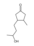 3-(3-hydroxybutyl)-4-methylcyclopentan-1-one结构式