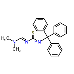 1-[(E)-(Dimethylamino)methylene]-3-tritylthiourea Structure