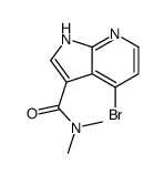 4-bromo-N,N-dimethyl-1H-pyrrolo[2,3-b]pyridine-3-carboxamide结构式