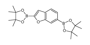 4,4,5,5-tetramethyl-2-[2-(4,4,5,5-tetramethyl-1,3,2-dioxaborolan-2-yl)-1-benzofuran-6-yl]-1,3,2-dioxaborolane Structure