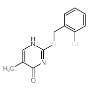 4(3H)-Pyrimidinone,2-[[(2-chlorophenyl)methyl]thio]-5-methyl- structure