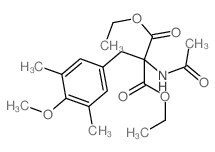 diethyl 2-acetamido-2-[(4-methoxy-3,5-dimethyl-phenyl)methyl]propanedioate Structure