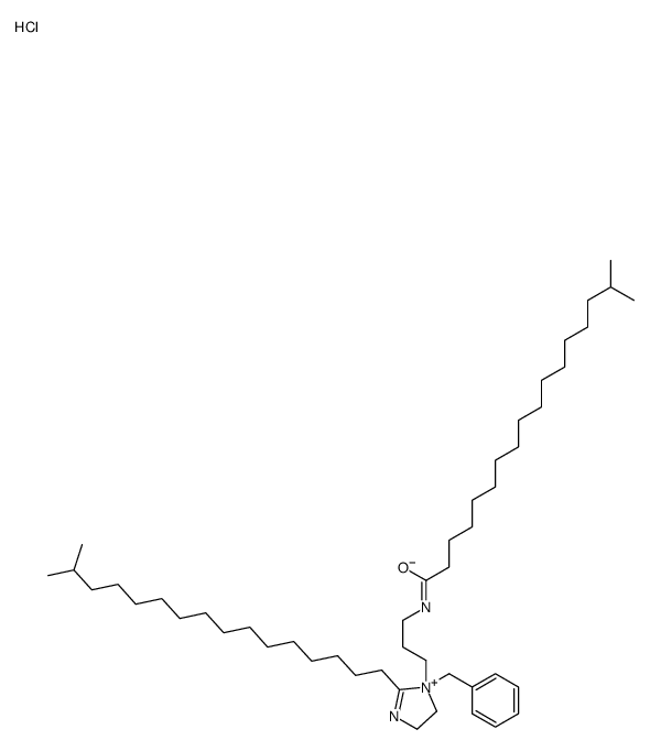 1-benzyl-4,5-dihydro-2-isoheptadecyl-1-[3-[(1-oxoisooctadecyl)amino]propyl]-1H-imidazolium chloride Structure